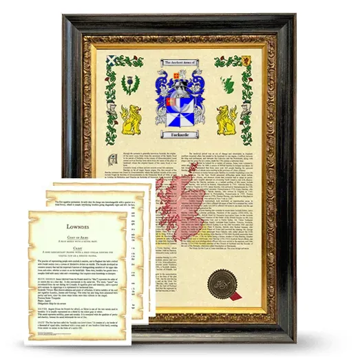 Fackarde Framed Armorial History and Symbolism - Heirloom