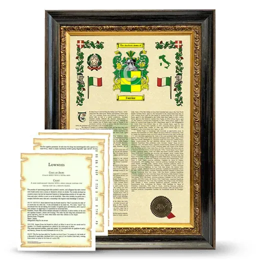 Farrior Framed Armorial History and Symbolism - Heirloom