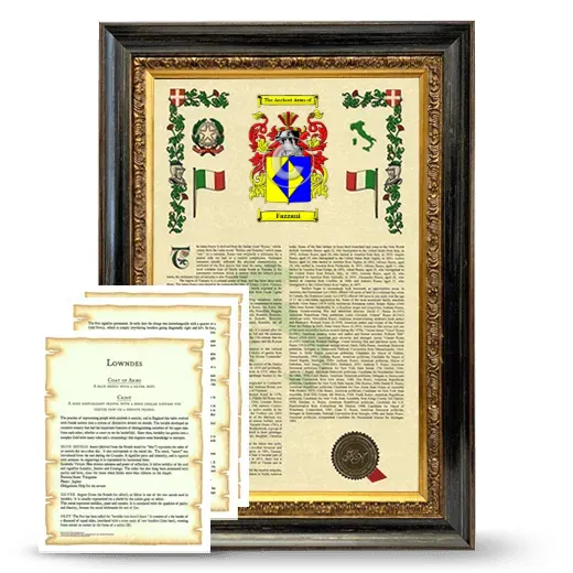 Fazzani Framed Armorial History and Symbolism - Heirloom