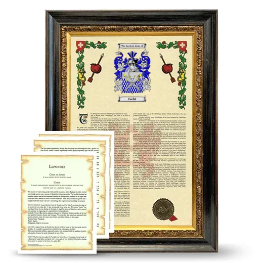 Fecht Framed Armorial History and Symbolism - Heirloom