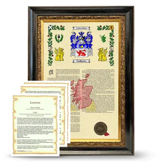 Findlayson Framed Armorial History and Symbolism - Heirloom