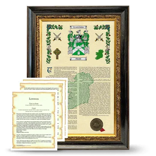 Floode Framed Armorial History and Symbolism - Heirloom