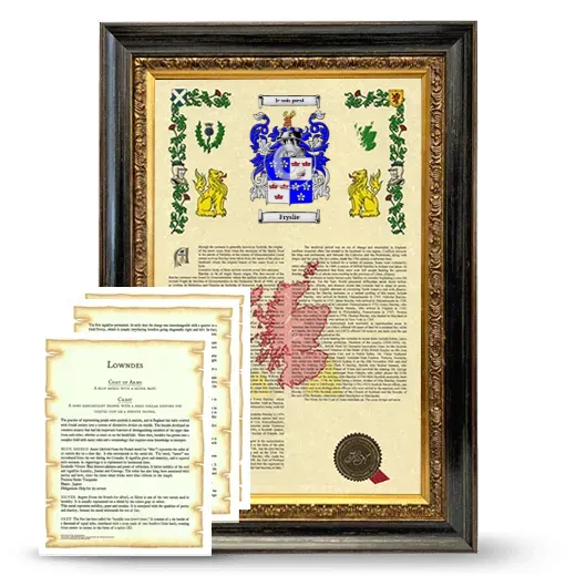 Fryslie Framed Armorial History and Symbolism - Heirloom