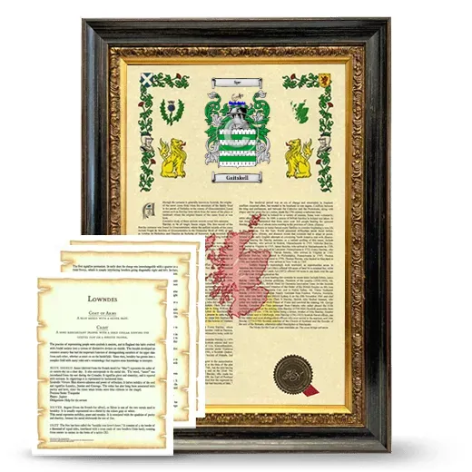 Gaitskell Framed Armorial History and Symbolism - Heirloom