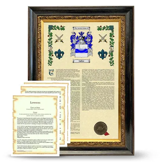 Galter Framed Armorial History and Symbolism - Heirloom