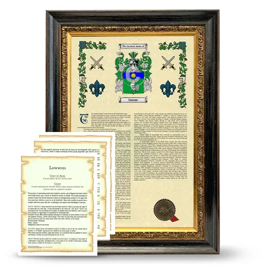 Gascar Framed Armorial History and Symbolism - Heirloom