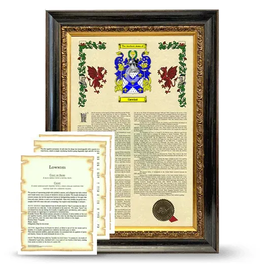 Gawint Framed Armorial History and Symbolism - Heirloom