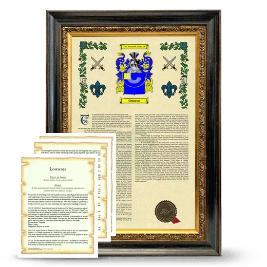 Gentrup Framed Armorial History and Symbolism - Heirloom
