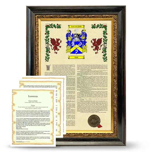 Gest Framed Armorial History and Symbolism - Heirloom