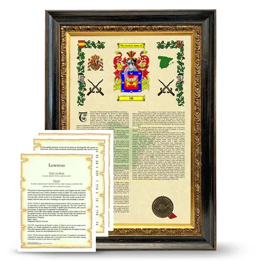 Gil Framed Armorial History and Symbolism - Heirloom