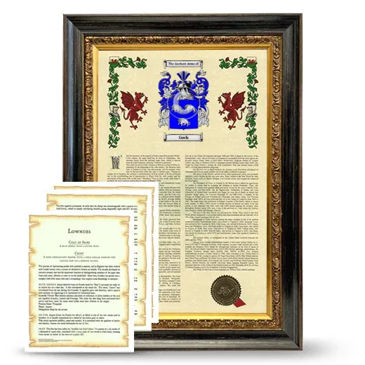 Goch Framed Armorial History and Symbolism - Heirloom