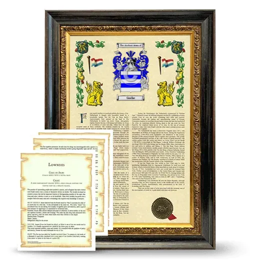 Goche Framed Armorial History and Symbolism - Heirloom
