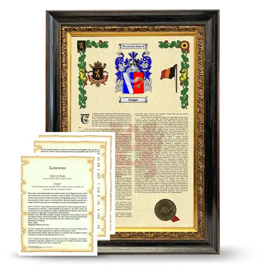 Gorges Framed Armorial History and Symbolism - Heirloom