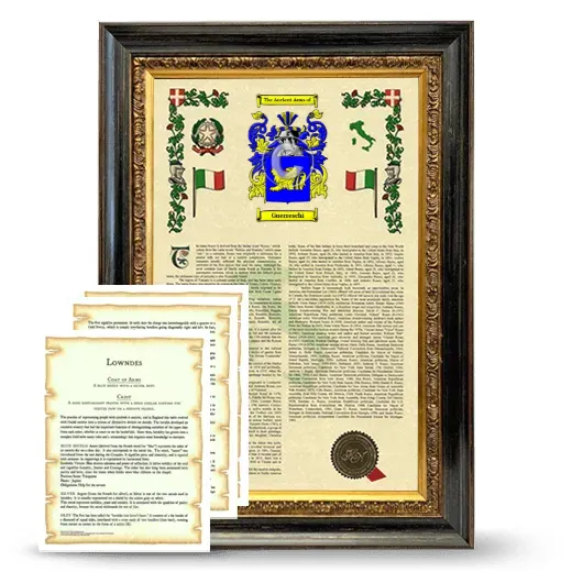 Guerreschi Framed Armorial History and Symbolism - Heirloom