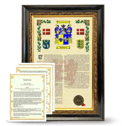 Hannessen Framed Armorial History and Symbolism - Heirloom