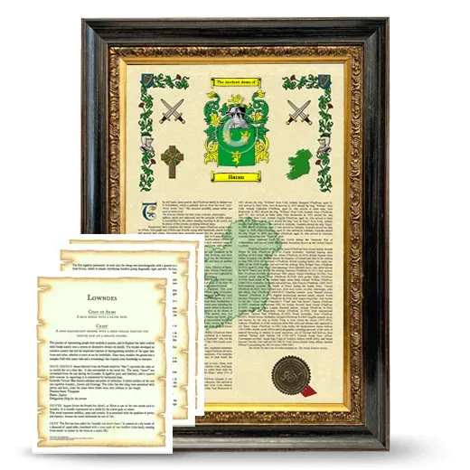 Haran Framed Armorial History and Symbolism - Heirloom