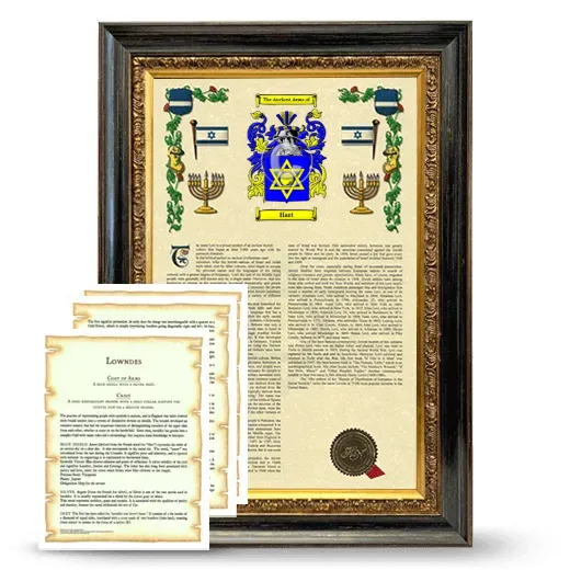 Hart Framed Armorial History and Symbolism - Heirloom