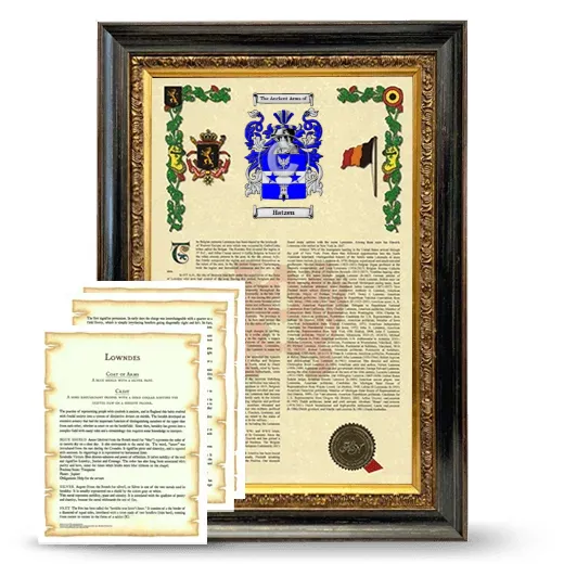 Hatzen Framed Armorial History and Symbolism - Heirloom