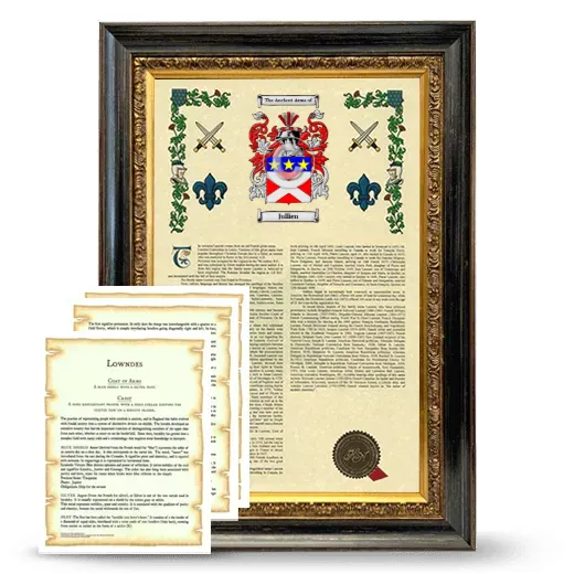 Jullien Framed Armorial History and Symbolism - Heirloom