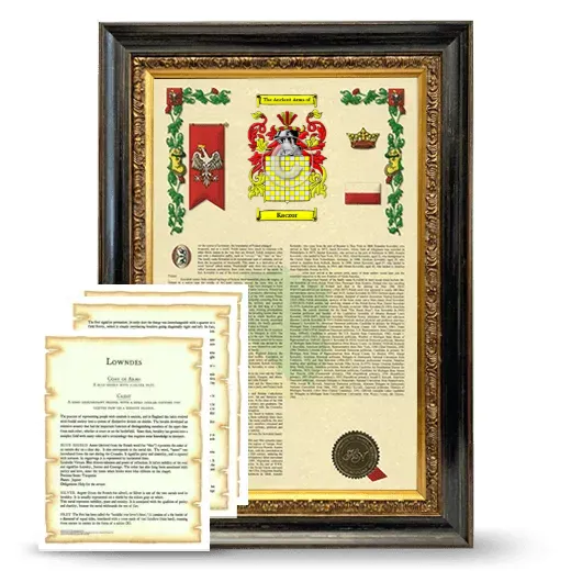 Kaczor Framed Armorial History and Symbolism - Heirloom