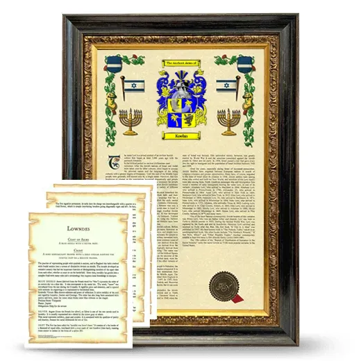 Koehn Framed Armorial History and Symbolism - Heirloom