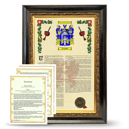 Kranebell Framed Armorial History and Symbolism - Heirloom