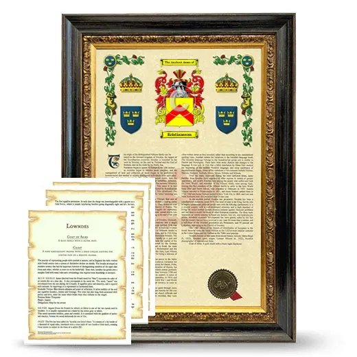 Kristiansson Framed Armorial History and Symbolism - Heirloom