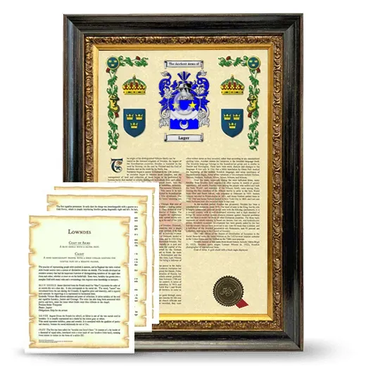 Lager Framed Armorial History and Symbolism - Heirloom