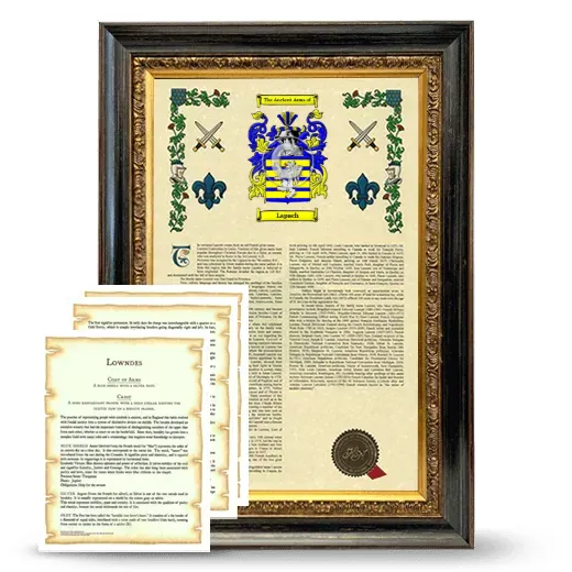 Lapach Framed Armorial History and Symbolism - Heirloom