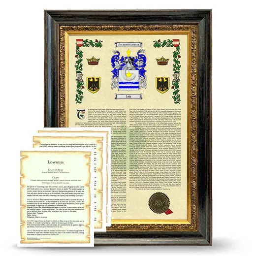 Leir Framed Armorial History and Symbolism - Heirloom