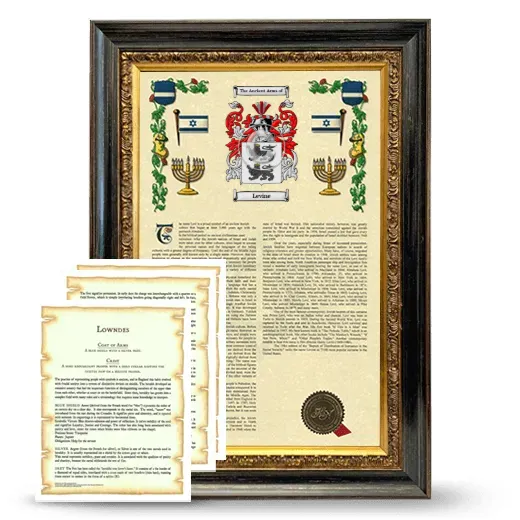 Levine Framed Armorial History and Symbolism - Heirloom