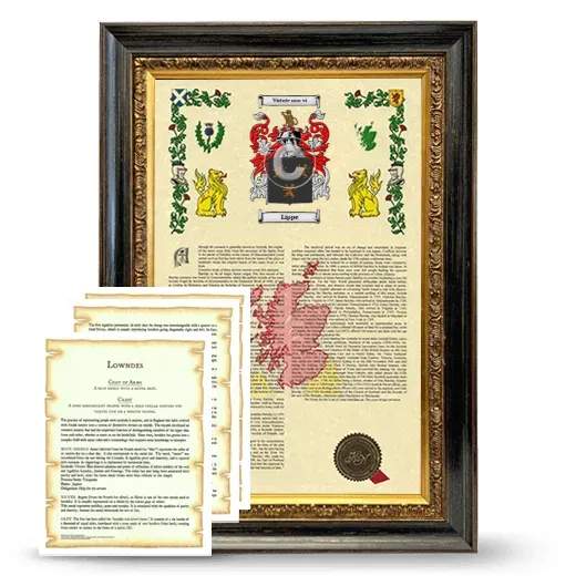 Lippe Framed Armorial History and Symbolism - Heirloom