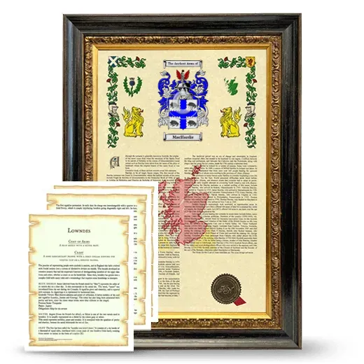 MacHardie Framed Armorial History and Symbolism - Heirloom