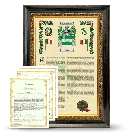 Mani Framed Armorial History and Symbolism - Heirloom