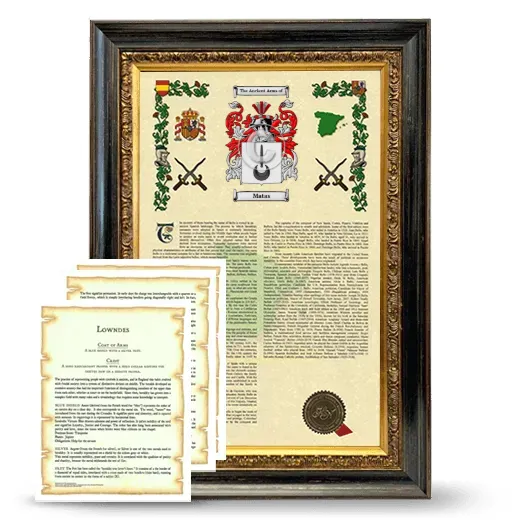 Matas Framed Armorial History and Symbolism - Heirloom
