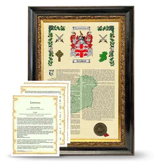 McGoldrick Framed Armorial History and Symbolism - Heirloom