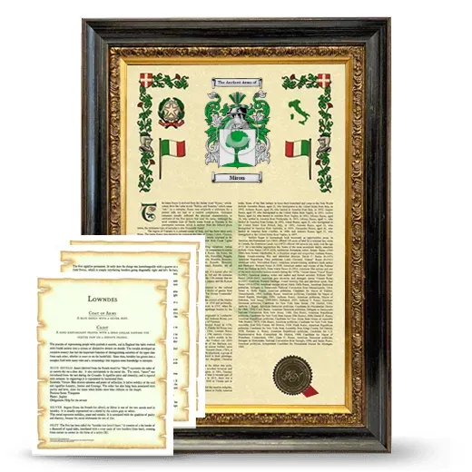 Miron Framed Armorial History and Symbolism - Heirloom