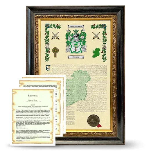 Mooney Framed Armorial History and Symbolism - Heirloom