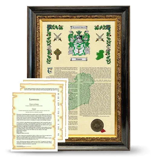 Moonie Framed Armorial History and Symbolism - Heirloom