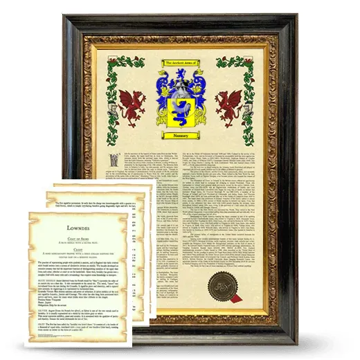Nanney Framed Armorial History and Symbolism - Heirloom