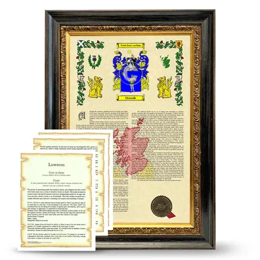 Oswode Framed Armorial History and Symbolism - Heirloom