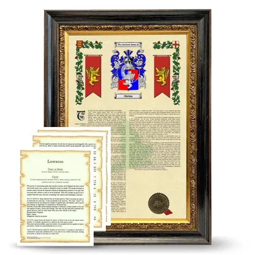 Outen Framed Armorial History and Symbolism - Heirloom