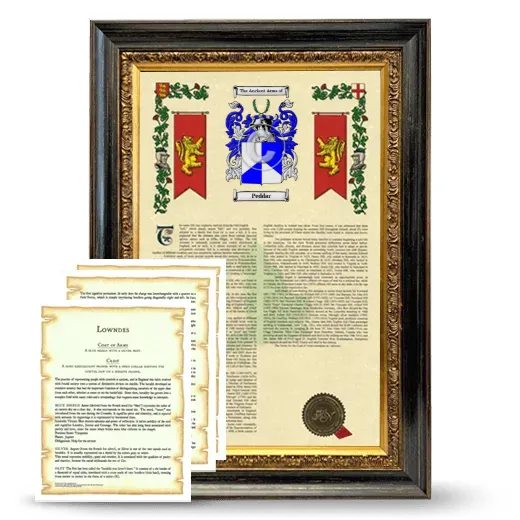 Peddar Framed Armorial History and Symbolism - Heirloom
