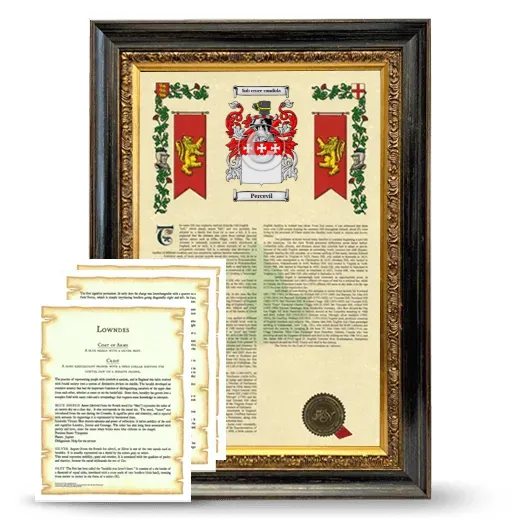 Percevil Framed Armorial History and Symbolism - Heirloom