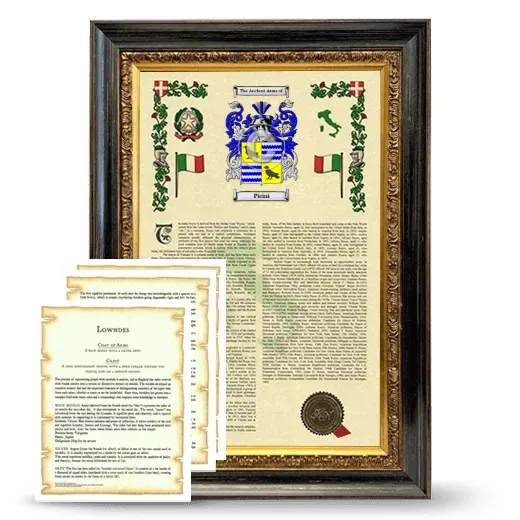 Picini Framed Armorial History and Symbolism - Heirloom