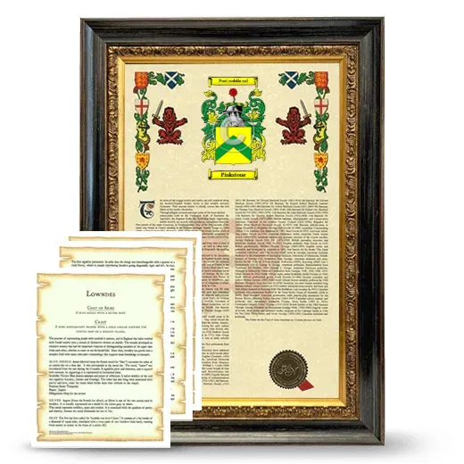 Pinkstone Framed Armorial History and Symbolism - Heirloom