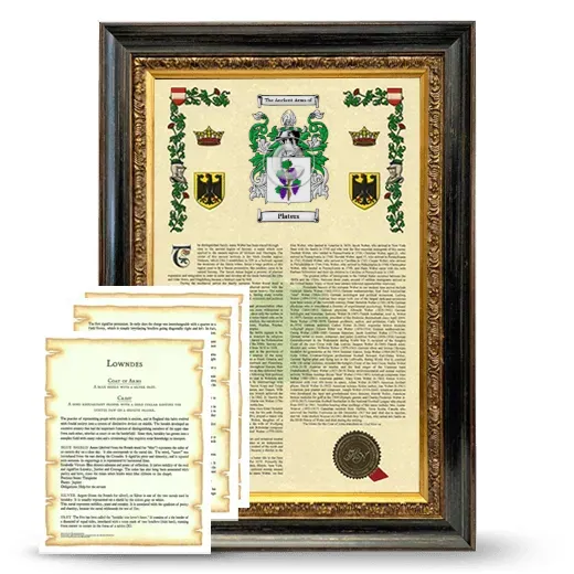 Platers Framed Armorial History and Symbolism - Heirloom