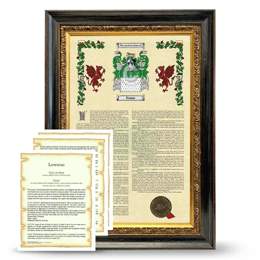 Prosar Framed Armorial History and Symbolism - Heirloom