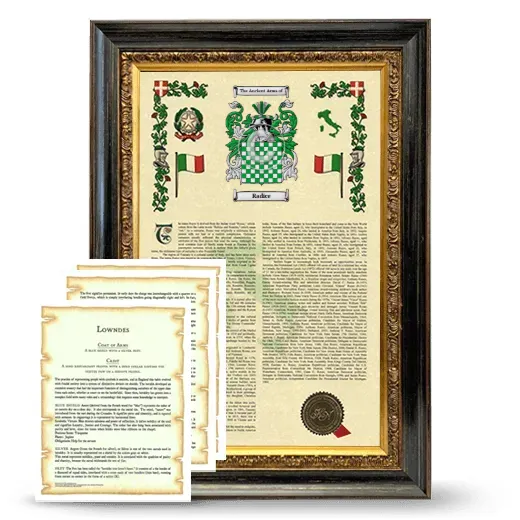 Radice Framed Armorial History and Symbolism - Heirloom