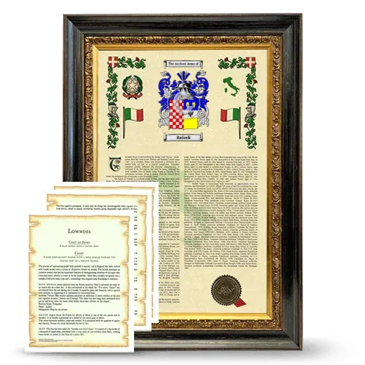 Rafaeli Framed Armorial History and Symbolism - Heirloom